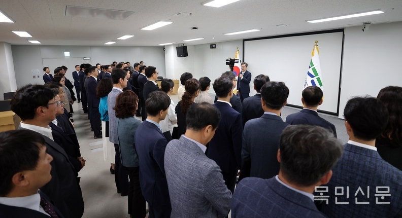 김동연 경기도지사는 15일 서기관 임명장 수여식에서 인사말을 하고 있다. <사진=김동연 SNS>